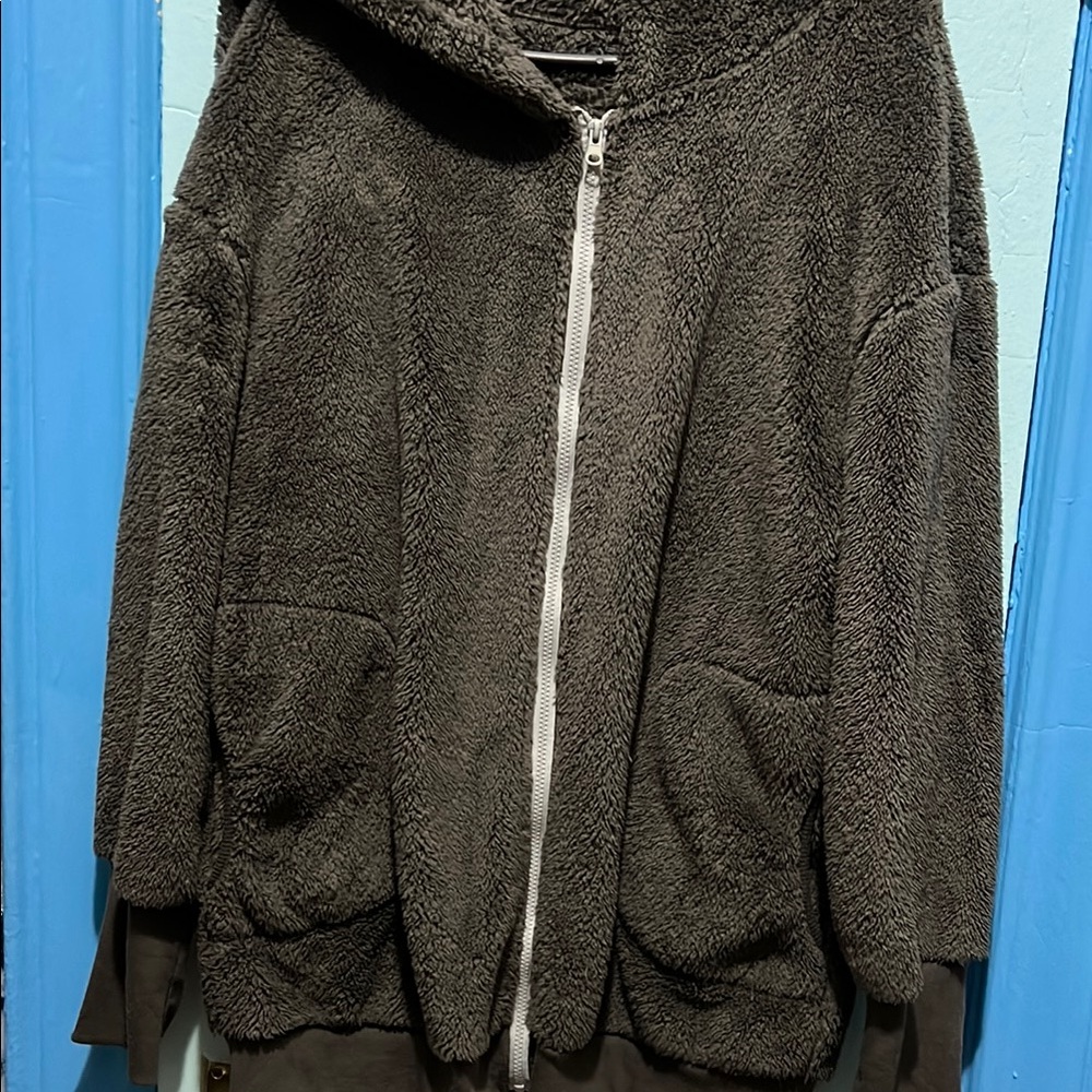 Cozy Gray Zip-Up Hoodie